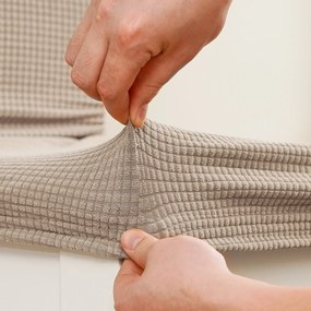 4Home Napínací poťah na stoličku Magic clean béžová, 45 - 50 cm, súprava 2 ks