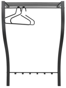 Čierny kovový nástenný vešiak s poličkou 75 cm Carve – Spinder Design