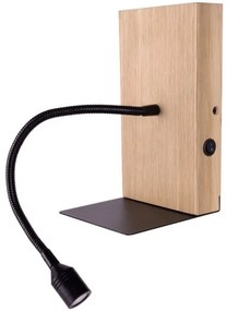 Spot-Light 5722174 - LED Nástenné svietidlo LECTOR LED/2,5W/230V USB dub