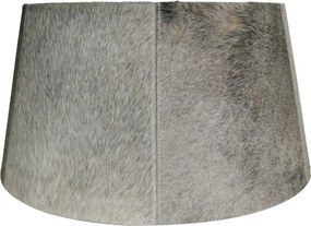 Šedé tienidlo na lampu z hovädzej kože 50 cm - 40 * 50 * h 26 cm
