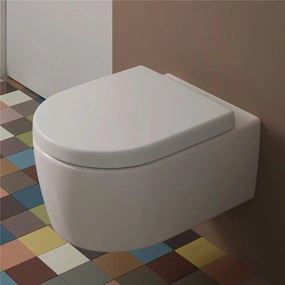 VILLEROY &amp; BOCH Avento Combi-Pack, závesné WC s DirectFlush + WC sedátko s poklopom, s QuickRelease a Softclosing, biela alpská, 5656HR01