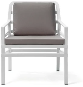 Nardi Aria kreslo biela / sivá (BIANCO/GRIGIO)