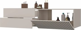 Závěsná skříňka pod umyvadlo s deskou Tigo 1D2S 140 cm kašmír