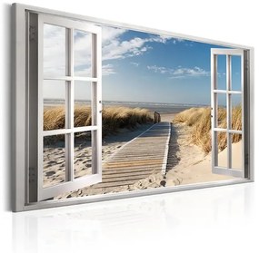 Obraz - Window: View of the Beach Veľkosť: 120x80, Verzia: Premium Print