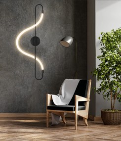 Toolight Toolight, LED nástenné svietidlo Long Black APP857-W, čierna-biela, OSW-04032