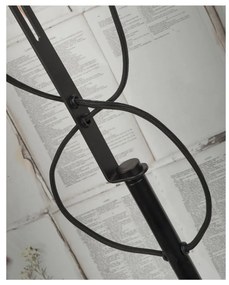 Čierna stojacia lampa s kovovým tienidlom (výška 152 cm) Seattle – it's about RoMi