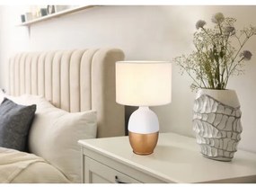 Globo 21627W - Stolná lampa VALENTINO 1xE14/40W/230V biela