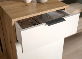 Predsieňová stena Simple, dub artisan/biela