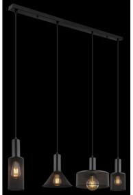 Globo 15648-4H - Luster na lanku JEDD 4xE27/60W/230V čierna