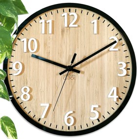 Bambusové nástěnné hodiny Diana 30 cm hnědé/černé