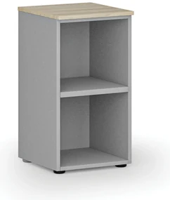 Kancelársky regál PRIMO GRAY, 400 x 420 x 740 mm, sivá/dub prírodný