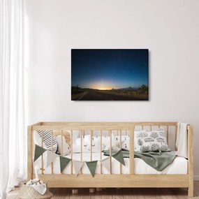 Obraz - Nočné nebo nad cestou (90x60 cm)