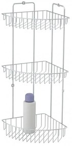 Erga Vega, 3-stupňová rohová polička 52x25,5x19 cm, chrómová, ERG-YKA-E.VEGA S3