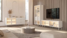 LAS Široká komoda s osvetlením Lumus C - béžová