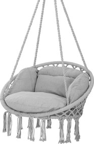 Závěsné houpací křeslo Kali šedé
