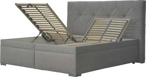 Sconto Posteľ s polohovacími roštami GELA sivá, 160x200 cm