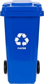 MULTISTORE Odpadkový kôš 120L odpadkový kôš modrý odpadový papier gumové kolieska