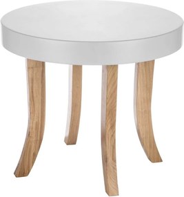 Detský okrúhly stôl biele nožičky 37 cm Drevo