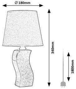 Rabalux 74074 - Stolná lampa DAYAMI 1xE14/40W/230V modrá