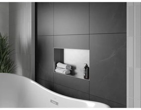 Mexen X-Wall-NR, polička na zapustenie pod obklad bez goliera 60 x 30 cm, oceľová, 1911603010