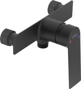 Invena Rikia, nástenná sprchová batéria, čierna matná, INV-BN-24-104-A
