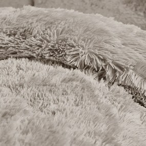 Hnedé obliečky na dvojlôžko z mikroplyšu 200x200 cm Cuddly – Catherine Lansfield