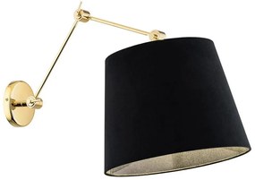 Argon 4898 - Nástenná lampa ZAKYNTOS PLUS 1xE27/15W/230V čierna/zlatá