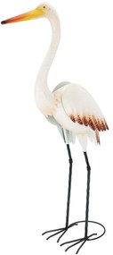 Záhradná kovová figúrka Crane, 87 cm, viacfarebná