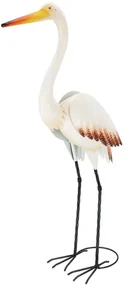 Záhradná kovová figúrka Crane, 87 cm, viacfarebná