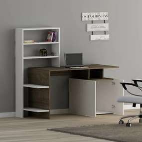 Pracovný stôl Melis Walnut and White