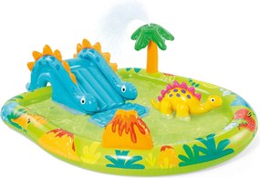 Detské nafukovacie ihrisko s bazénom a fontánou so šmykľavkou pre dinosaurov INTEX 57166