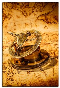 Obraz na plátne - Kompas na mape antického sveta - obdĺžnik 7999A (120x80 cm)
