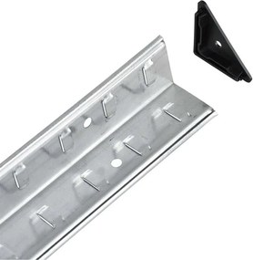 Kovový regál Easy 2 ks 160x80x40 cm, 4 police, nosnosť 640kg