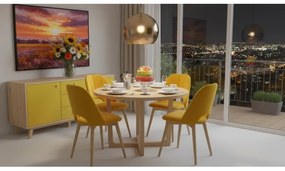 Jedálenská stolička THEO žltá