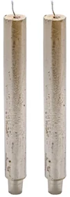 Sada 2 sviečok VELA METALLIC 25 cm zlatá