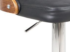 Sada 2 otočných barových stoličiek z umelej kože čierna VANCOUVER Beliani