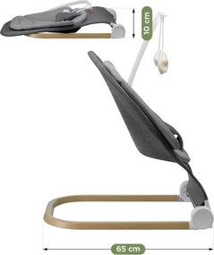 Detské hojdacie kreslo Moon 50 sivé