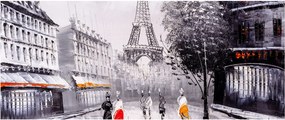 Obraz - Olejomaľba, Paríž (120x50 cm)