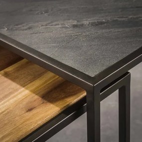 Konferenčný stôl 27-81 Slate 90x60cm 2-set Mix  - Komfort-nábytok