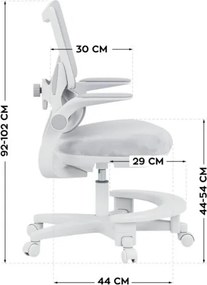 Detská otočná stolička Mark Adler Junior 5.7 Grey