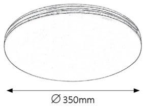 Rabalux 2763 - LED stropné svietidlo OSCAR 1xLED/18W/230V guľaté chrómové