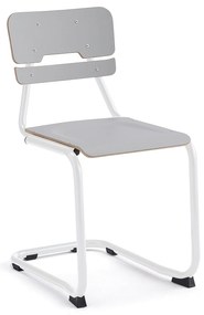 Školská stolička LEGERE I, V 450 mm, biela, šedá