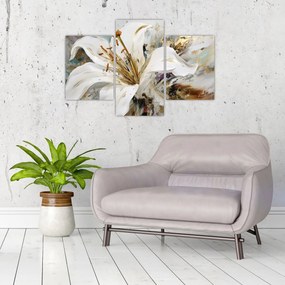 Obraz - Abstrakcia s ľaliou (90x60 cm)