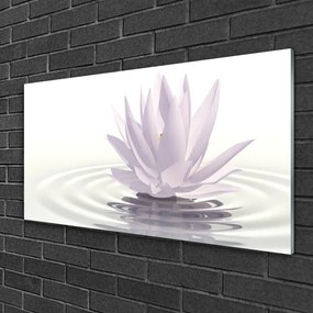 Obraz na skle Kvet voda umenie 100x50 cm