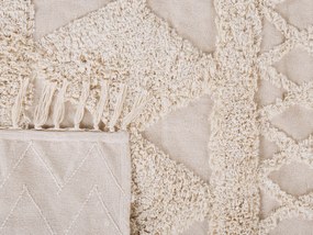 Bavlnený koberec 140 x 200 cm béžový DIDIM Beliani