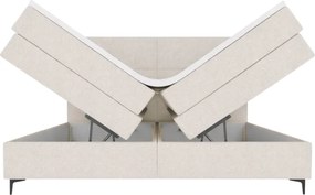 Čalúnená posteľ boxspring BRIANA 160x200 cm krémová Matrac: Bonell pružinová matrac