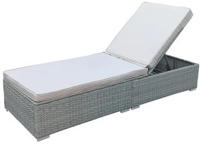 Záhradné ležadlo New York sivé