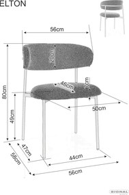 SI Stolička Elton sivý
