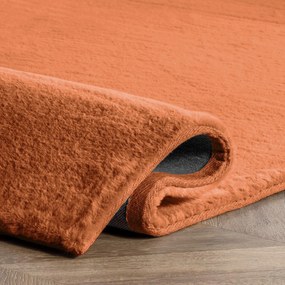 Tutumi Rea, Jedwabisty Wysoki Dywan Rabbit Brick-red, SHG-08801