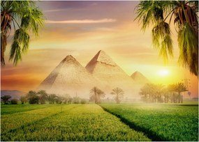 Sklenený obraz - Pyramídy (70x50 cm)